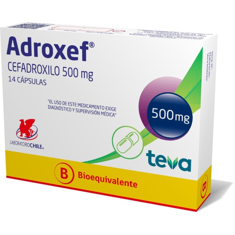 Adroxef Cápsulas 500 mg x 14 (Cefadroxilo)