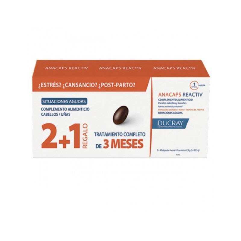Ducray Anacaps Cápsulas X30 Pack x 3
