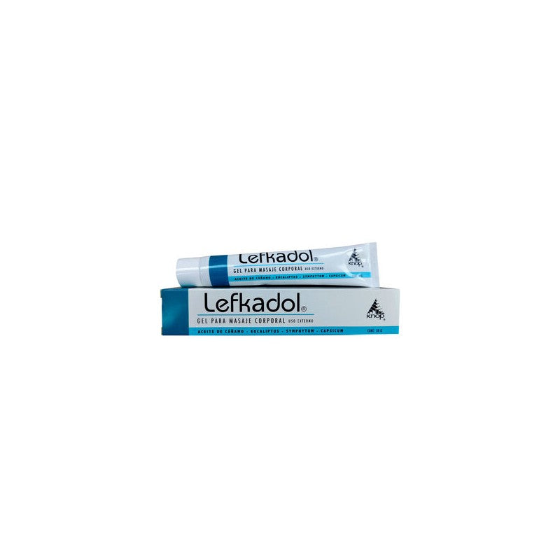 Lefkadol Gel P/Masaje Corporal x 50 Gr Knop (Aceite De Cañamo + Capcicum + Eucaliptus + Symphytum)