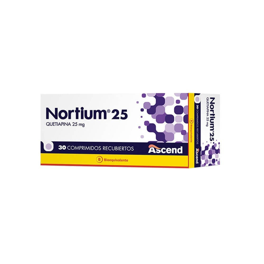 Nortium Comprimidos Rec 25 mg x 30 (Quetiapina)