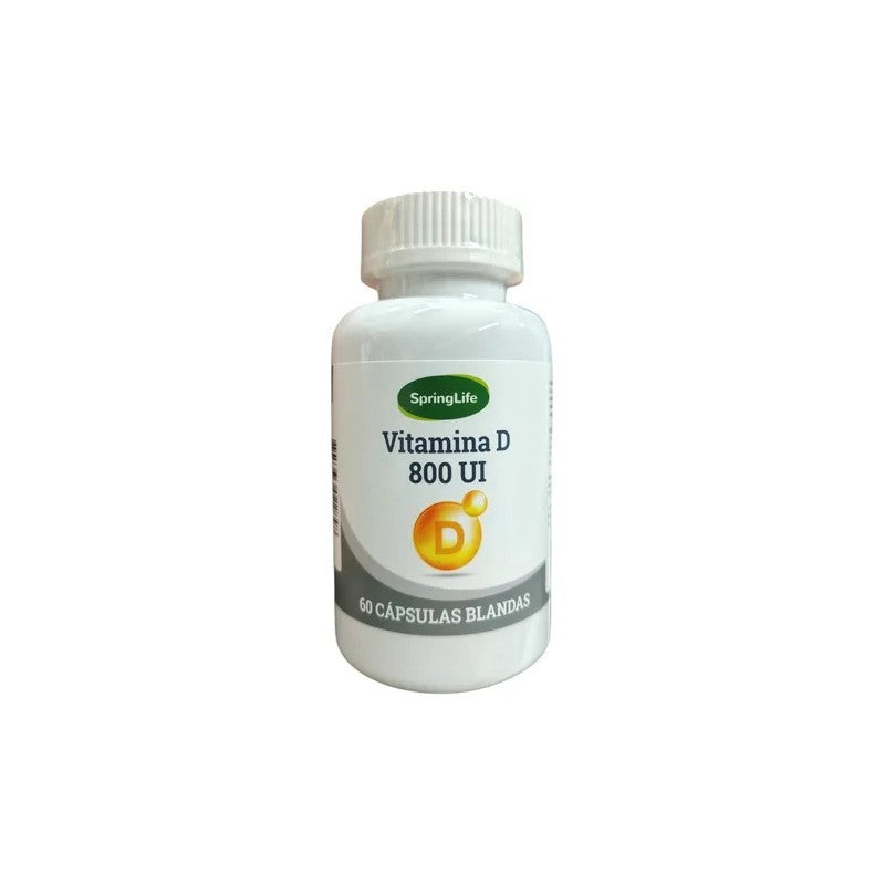 Springlife Vitamina D Capsulas Blandas 800Ui x 60 (Vit D3 800 Ui)