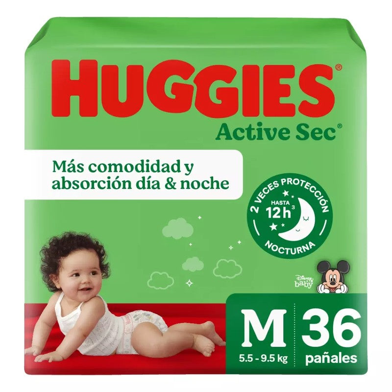 Huggies Active Sec Metros x 70 Unidades