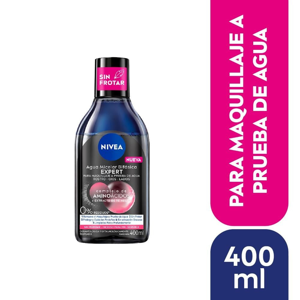 Nivea Face Agua Micelar Expert x 400 ml (Desmaquillante Y Limpieza)