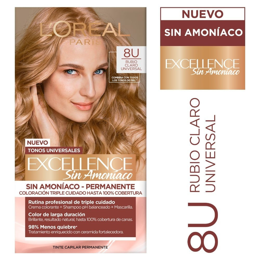 Excellence Sin Amoniaco N 8 Rubio Claro (Coloracion)