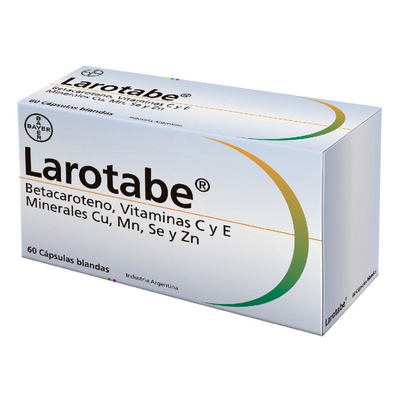 Larotabe Cápsulas x 60 (Acido Asco0Rbico/ Betacaroteno/ Vitamina E)