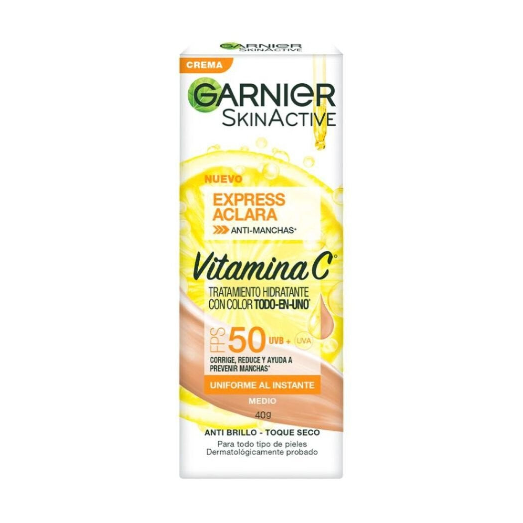 Garnier Skin Active Rostro Crema Express Aclara Crema Dia Tono Medio 40Gr