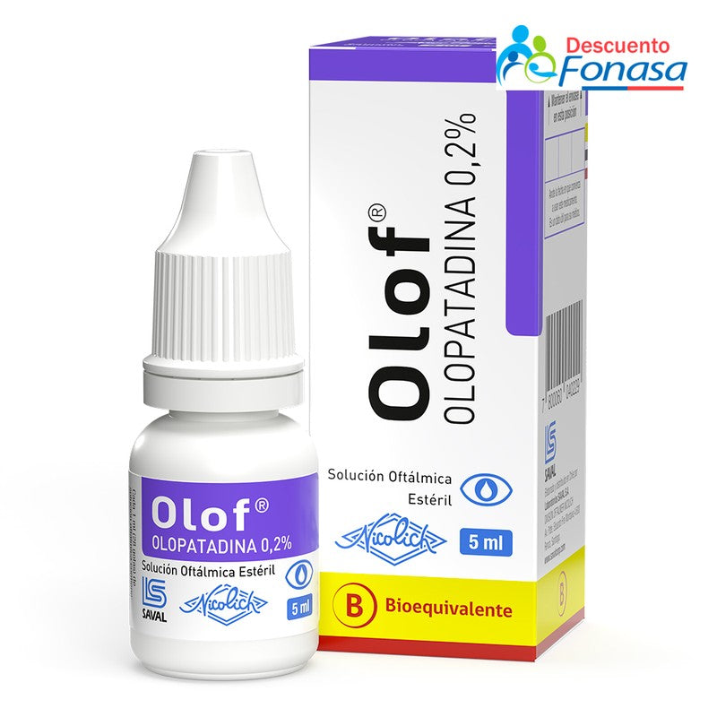 Olof Solución Oftálmica x 5 ml (Olopatadina)