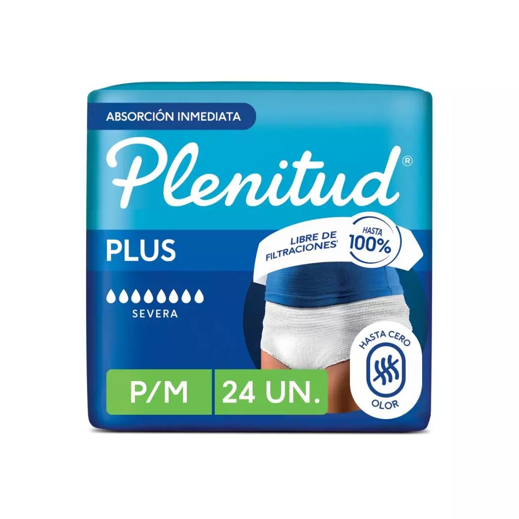 Plenitud Pants Protector Plus P/M x 24 Unidades (Pañal Adulto)