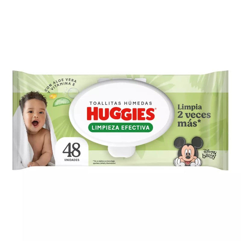 Huggies Toa Hum Cuidado 4 En 1 C/Tapa x 48 Unidades (Toallas Humedas)