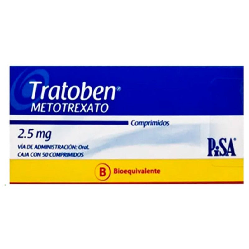 Tratoben Tabletas 2.5 mg x 50 Unidades (Metotrexato)