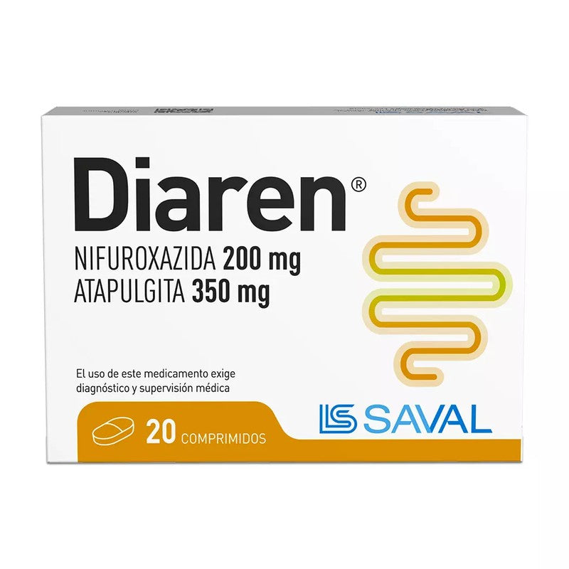 Diaren Comprimidos x 20 (Nifuroxazida/Atapulgita)