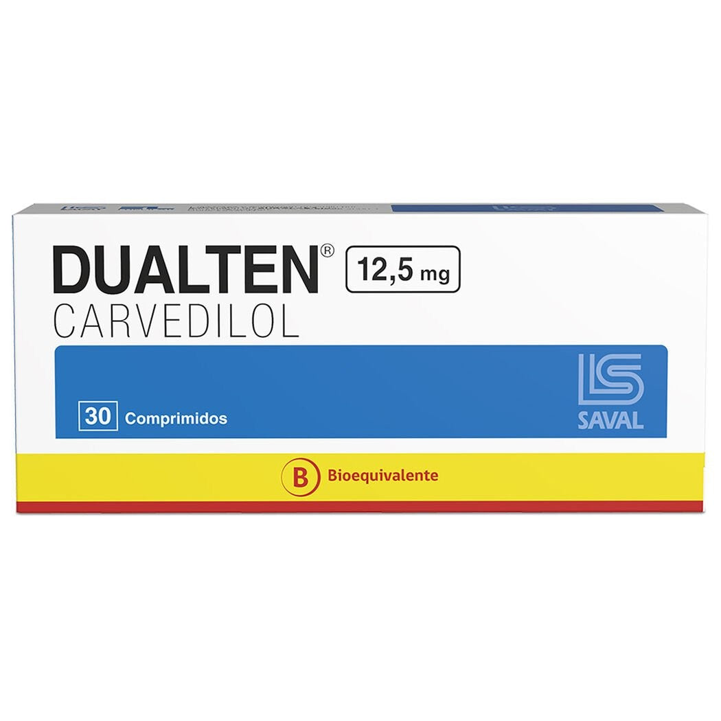 Dualten Comprimidos 12,5 mg x 30 (Carvedilol)