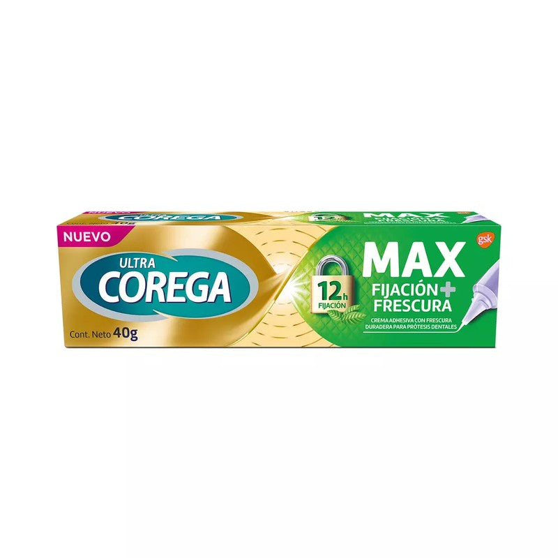 Corega Ultra Maxima Fijacion Y Frescura Crema Adhesivo x 40 Gr (Adhesivo Dental)