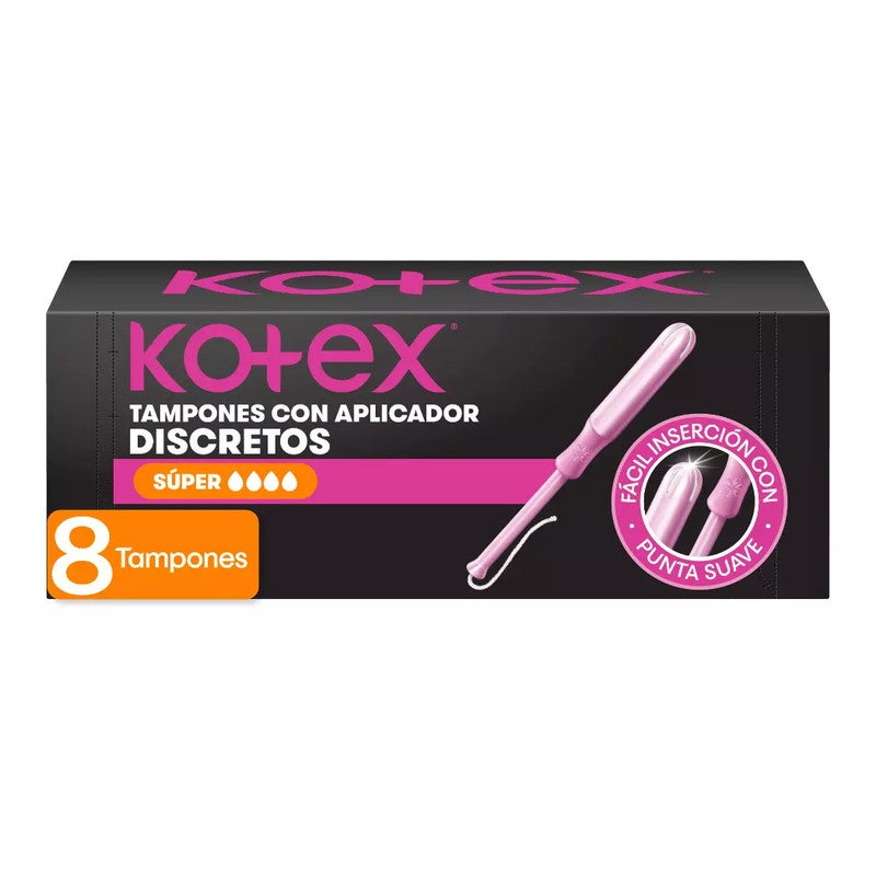 Kotex Tampon Con Aplicador Super x 8 Unidades (Proteccion Femenina)