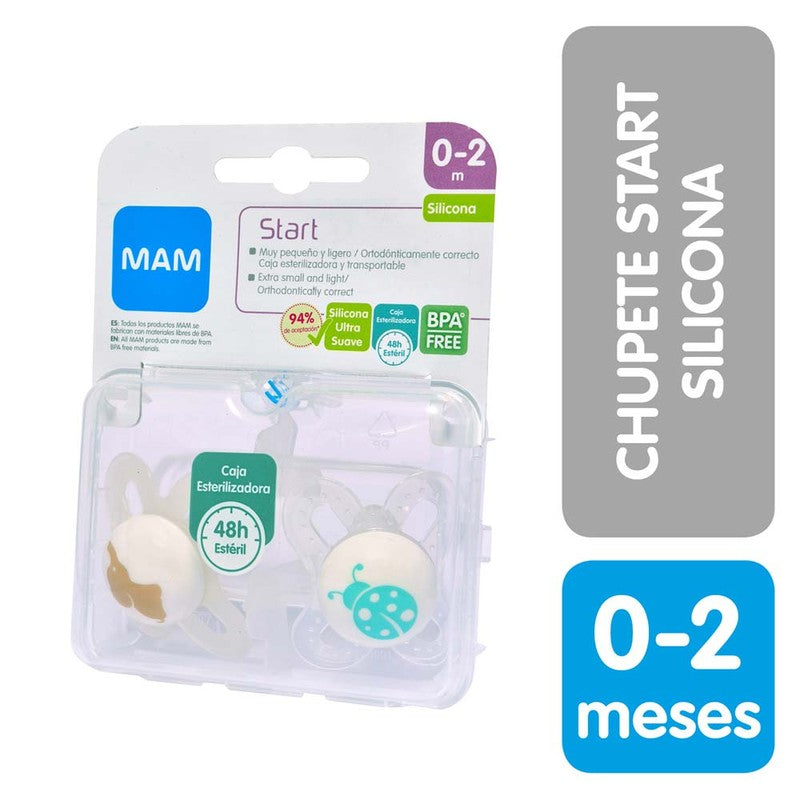 Chupete Entret Odontologico Silicona 0-3 Metros x 2 (Chupetes)