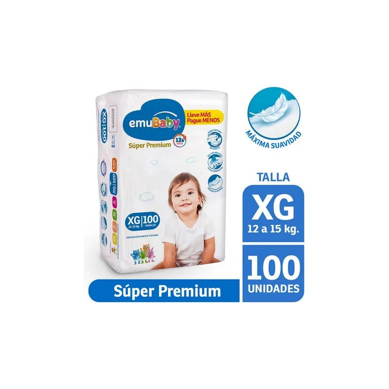 Emubaby Panal Super Prem Xxg 100 Unidades
