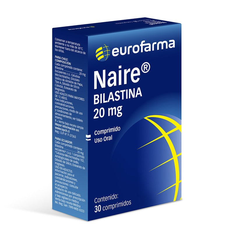 Bilastina Comprimidos 20 mg x 30