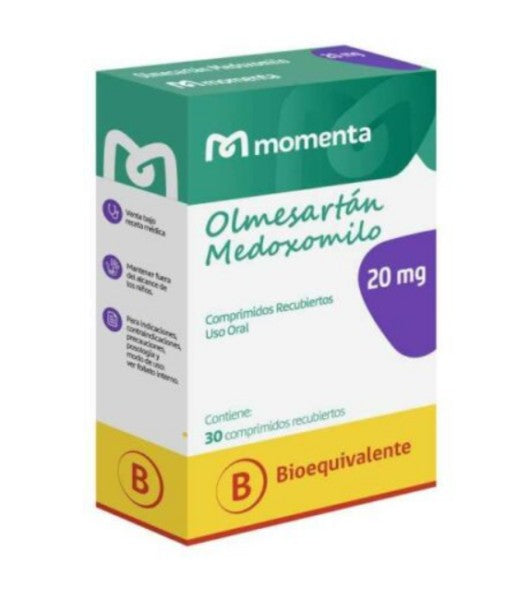 Olmesartan Comprimidos 20 mg x 30