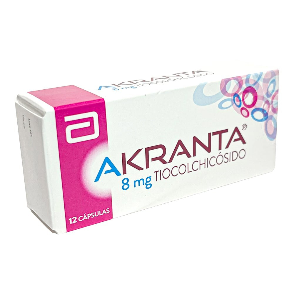 Akranta Cápsulas 8 mg x 12 (Tiocolchicosido)