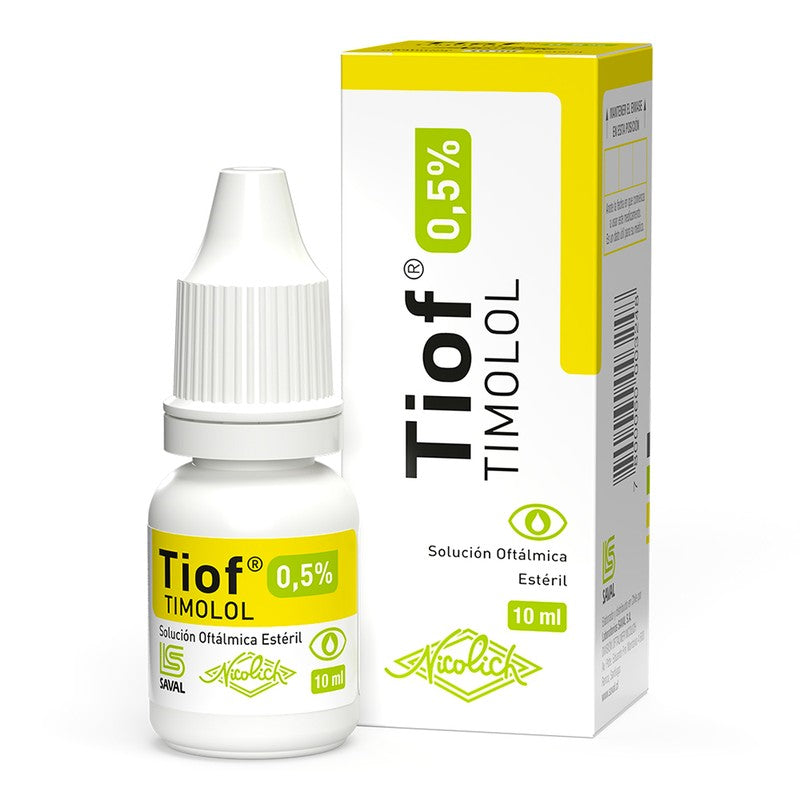 Tiof Solución Oftálmica 0,5% x 10 ml (Timolol)