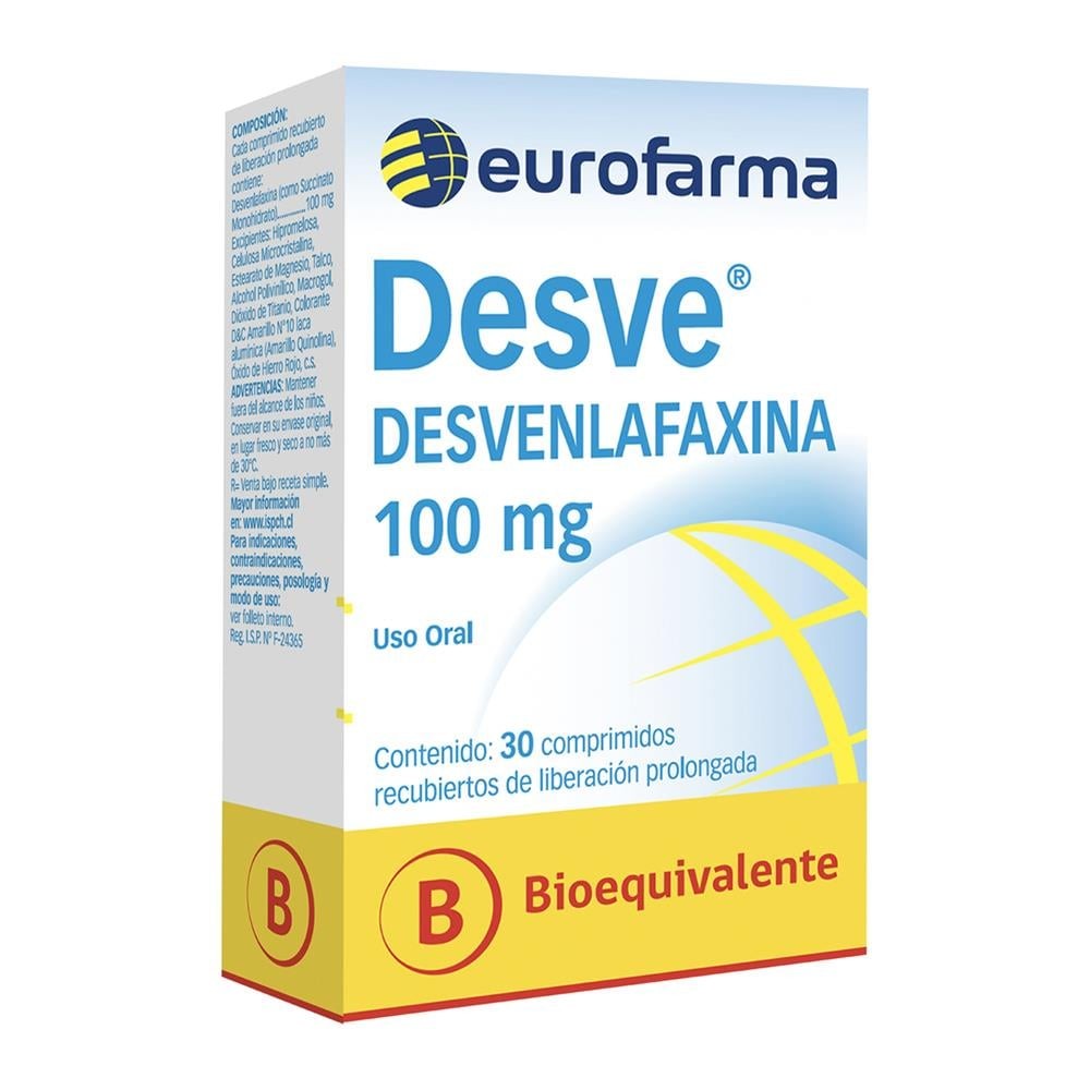Desve Comprimidos 100 mg x 30 Euro (Desvenlafaxina)