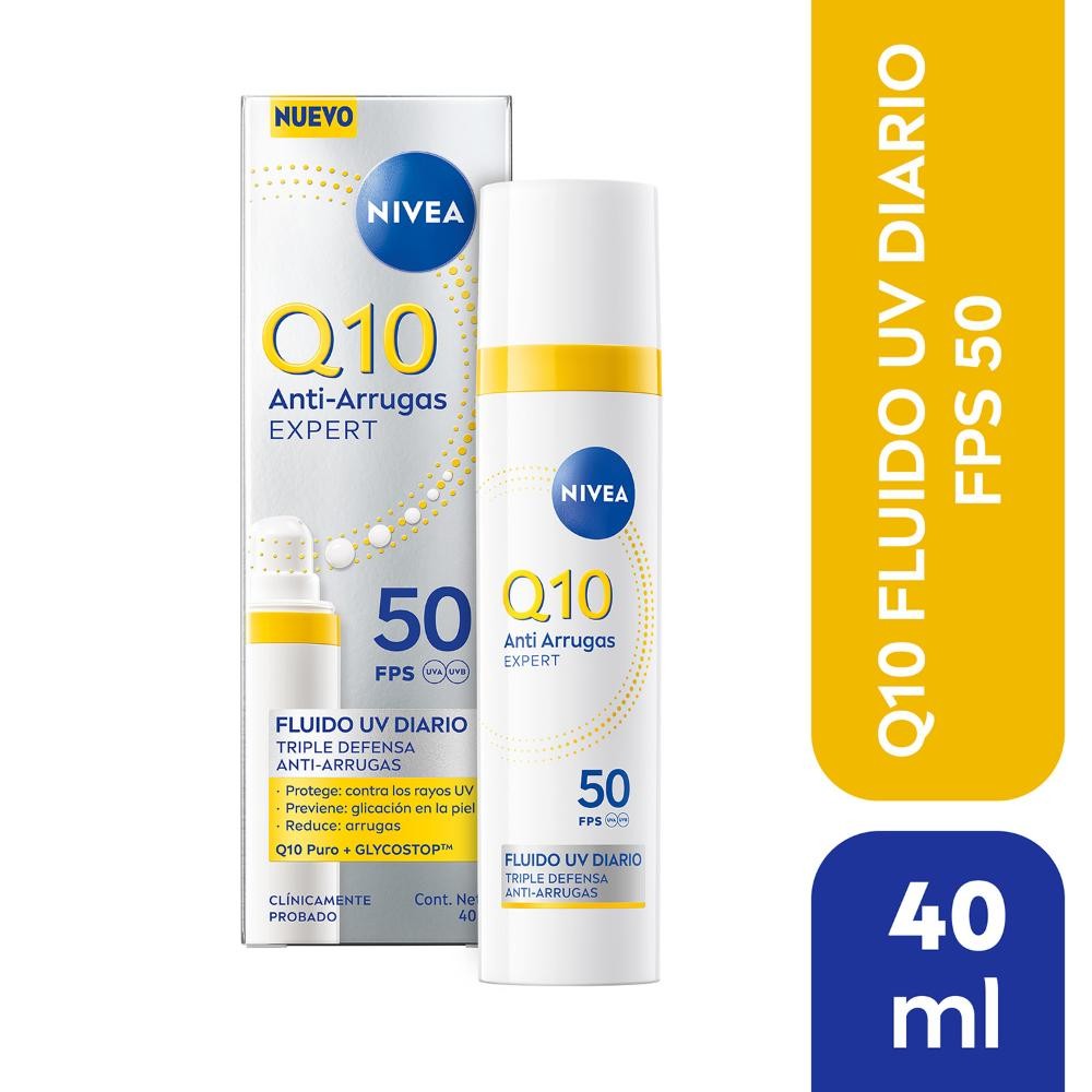 Nivea Q10 Antiarrugas Fluido Uv Diario Fps 50 x 40 ml