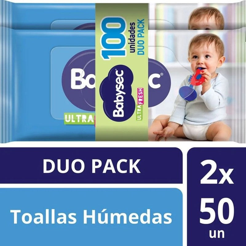 Babysec Ultra Toa Hum Ultra x 100 Unidades (Toallas Humedas)