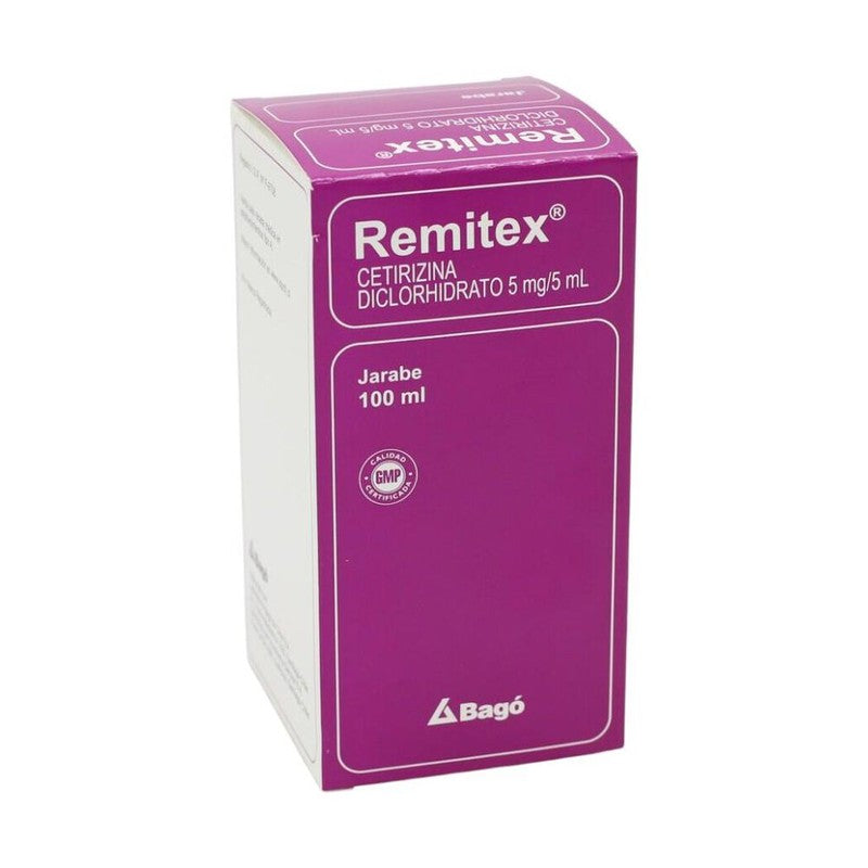 Remitex Jarabe 5mg/5ml x 100 ml (Cetirizina)