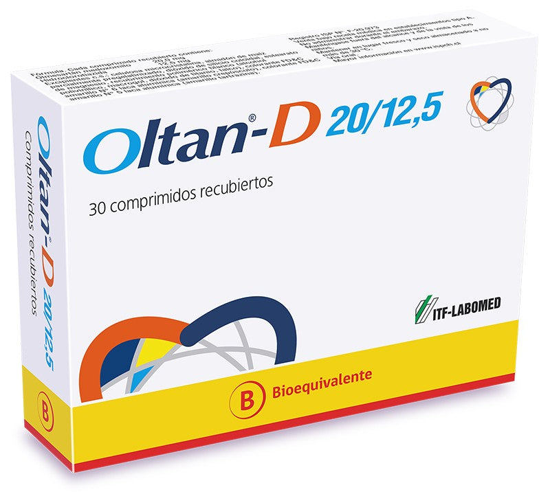 Oltan D Comprimidos 20 mg/12,5 mg x 30 (Olmesartan + Hidroclorotiazida)