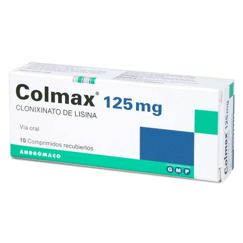 Colmax Comprimidos 125 mg x 10 And (Clonixilisina) (Clonixinato Lisina)