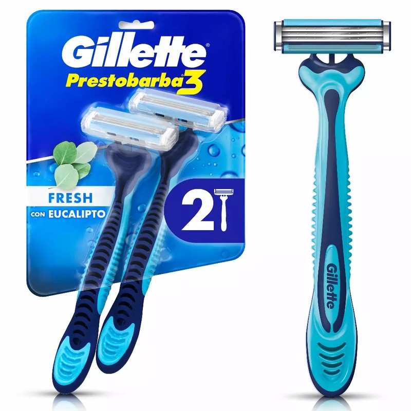 Gillette Prestobarba3 Fresh Eucalipto x 2 Unidades