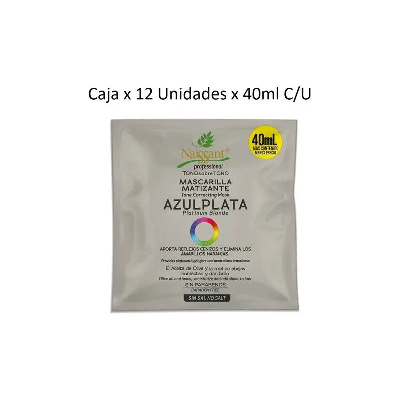 Naissant Mascarilla Matizante Azul Plata Sachet x 40 Gr