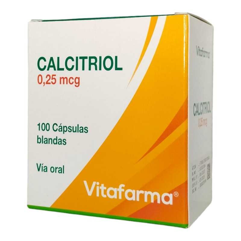 Calcitriol Cápsulas Blandas 0,25 mcg x 100 Vitafarma