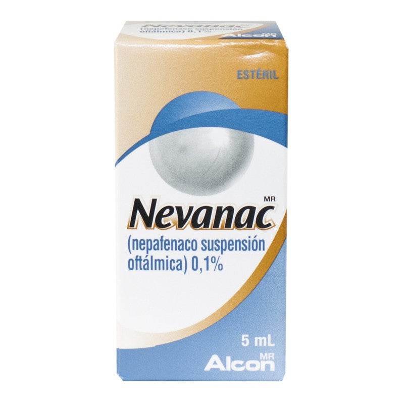 Nevanac Sus Oftálmica 0,1% x 5 ml (Nepafenac)