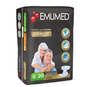 Emumed Pañal Adulto Premium Metros x 20 Unidades
