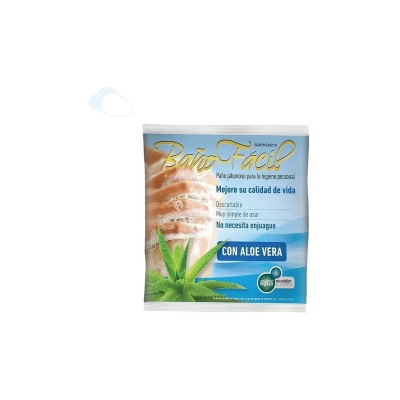 Paño Baño Facil Aloe Vera Bolsa x 10 Unid