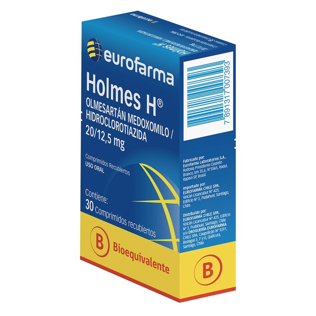 Olmesartan/Hcl Comprimidos 20/12,5 x 30 (Olmesartan + Hidroclorotiazida)