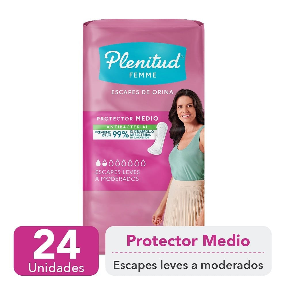 Plenitud Femme Protector Incont Medio x 24 Unidades (Proteccion Femenina)