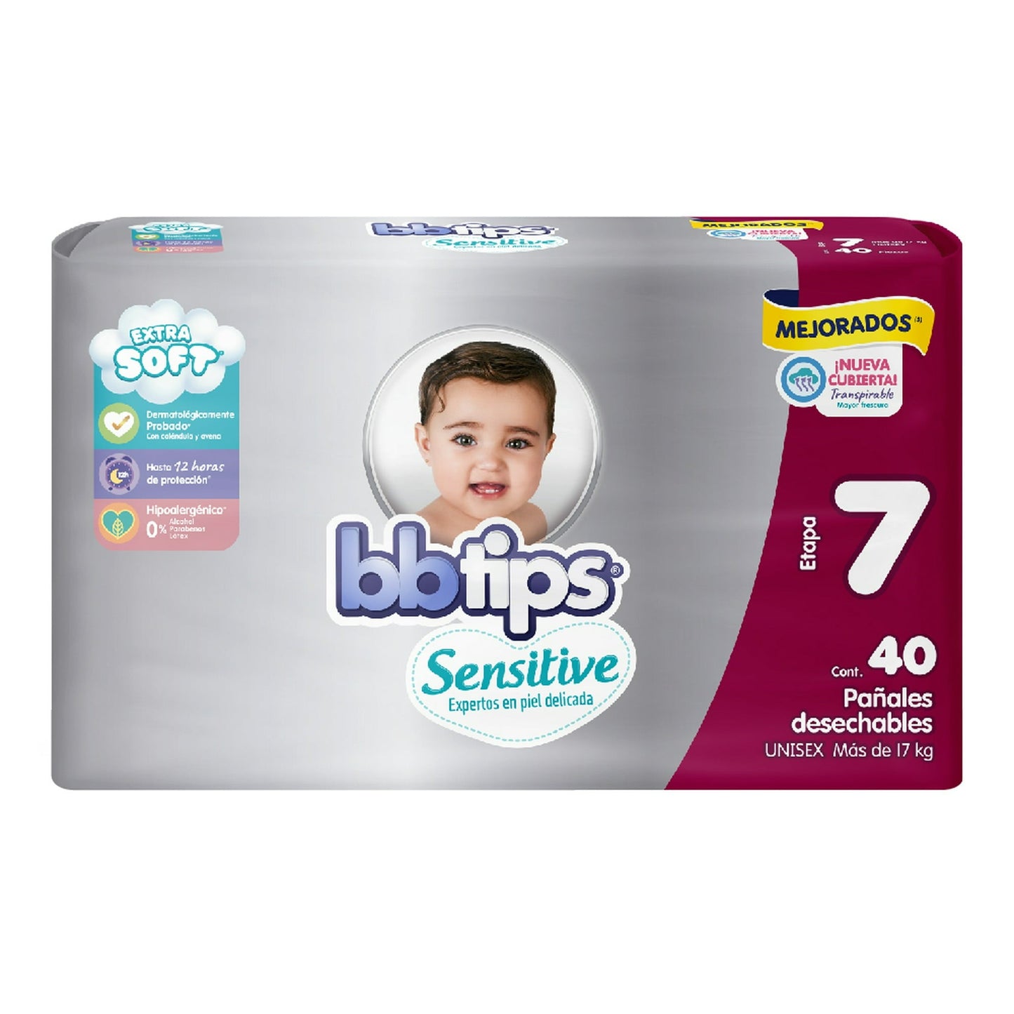 Bebe Tips Sensit T5 Xg x 40 Unidades