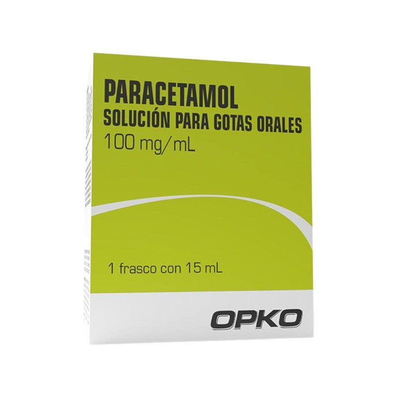 Paracetamol Gotas 100 mg/ml x 15 ml Opko