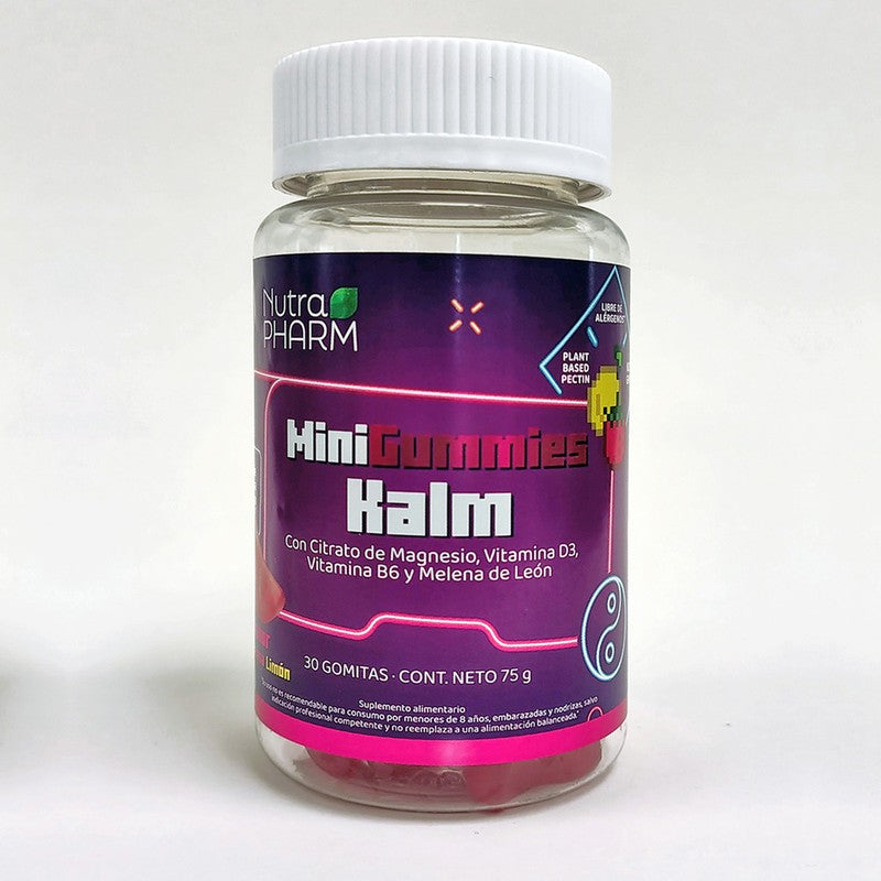 Mini Kalm Gummies x 30 Nph (Citrato Magnesio/ Vitamina D3 / Vitamina B6 / Melena De Leon)