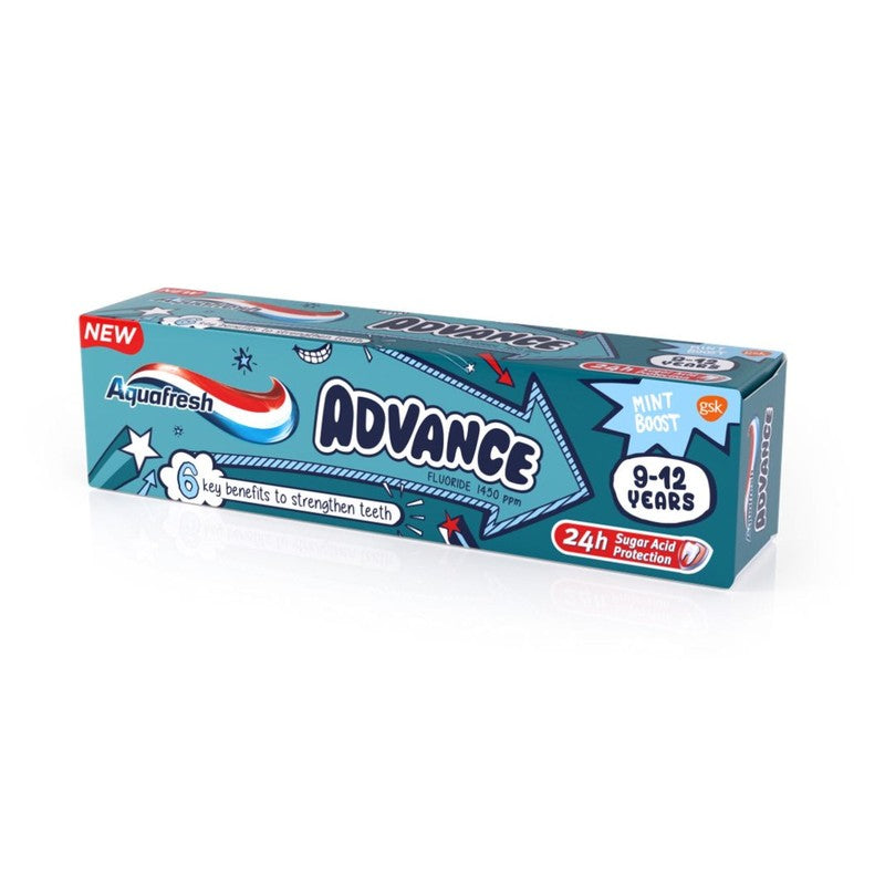Aquafresh Cr Advance Kids 9-12 x 94 Gr (Crema Dental Infantil)