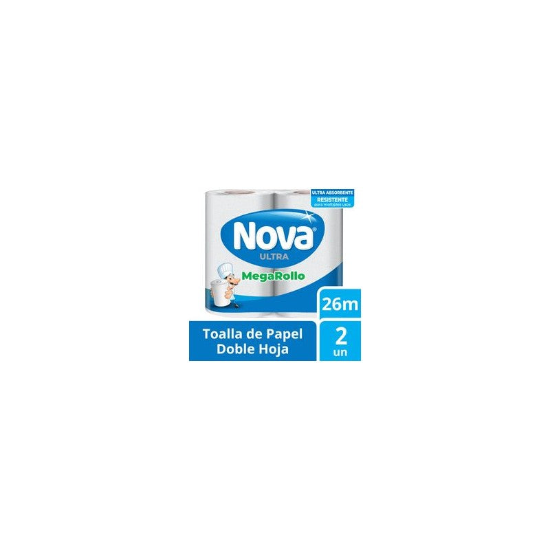 Nova Toalla Papel Clasica Dh 12 Metros x 3 Unidades