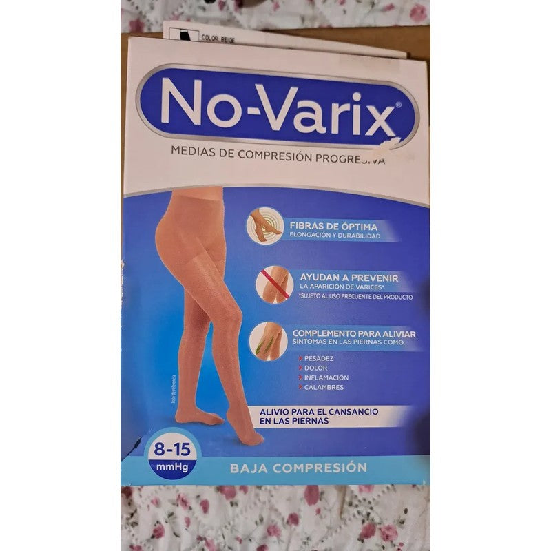 Media Novarix Rodilla 8-15 Dama Beige Lg