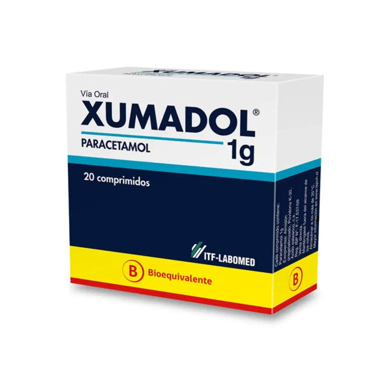Xumadol Comprimidos 1 Gr x 20 (Paracetamol)