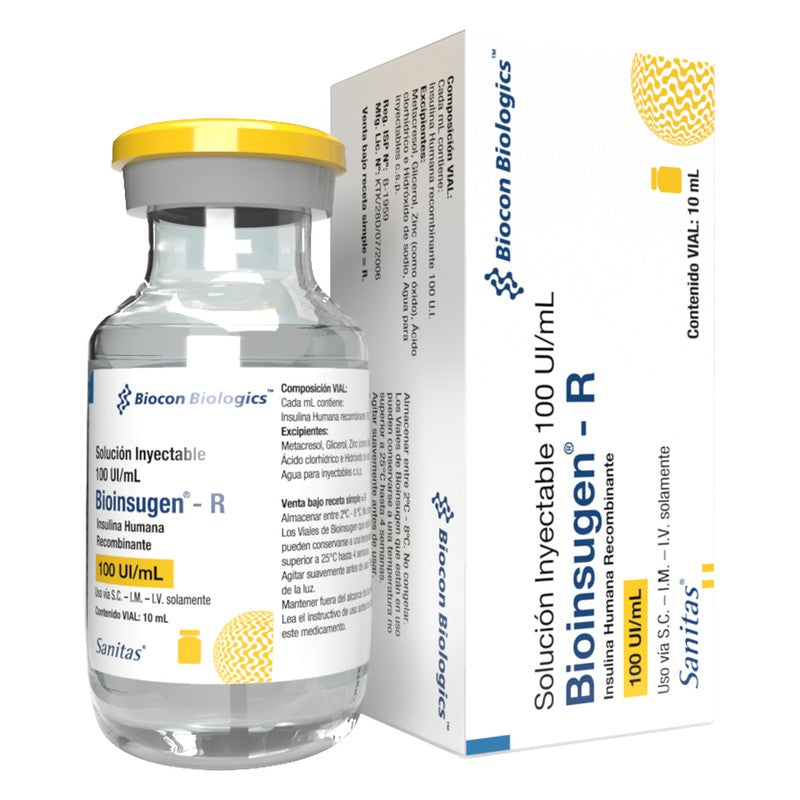 Bioinsugen-R 100 Ui/ml Vial x 1 (Insulina Isofanica Humana)