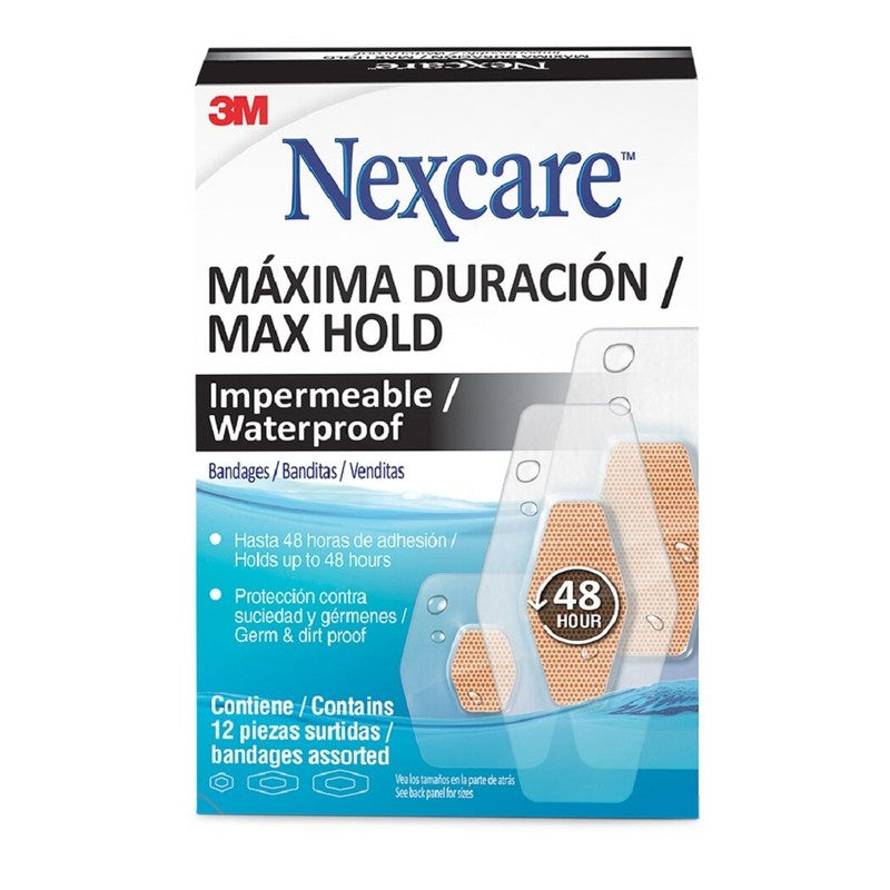 Nexcare Banditas Maxima Duracion Impermeable Surtidas x 12