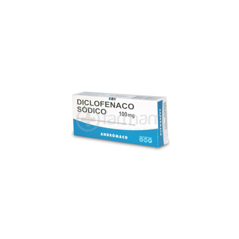 Diclofenaco Retard Comprimidos 100 mg x 8 And