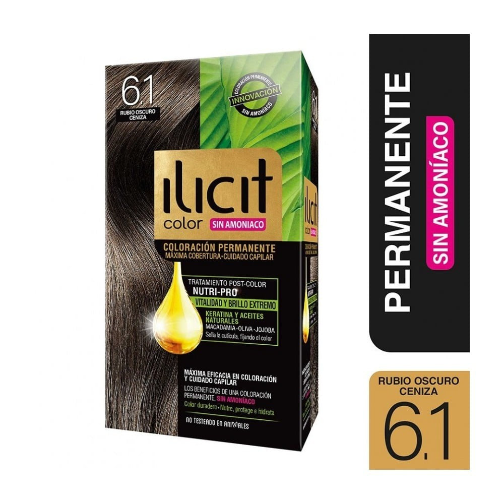 Ilicit Sin Amoniaco 6/1 Rub Oscuro Ceniza x 60 Gr (Coloracion)