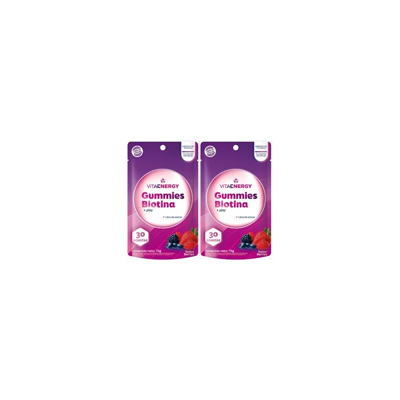 Biotina + Zinc Gomitas x 30 Unidades Vitaenergy